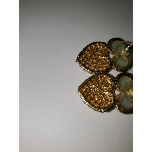 A Vintage Pair of Costume Jewelry Earrings Stud Back Pierced Mid Century Sparkly - Picture 9 of 11